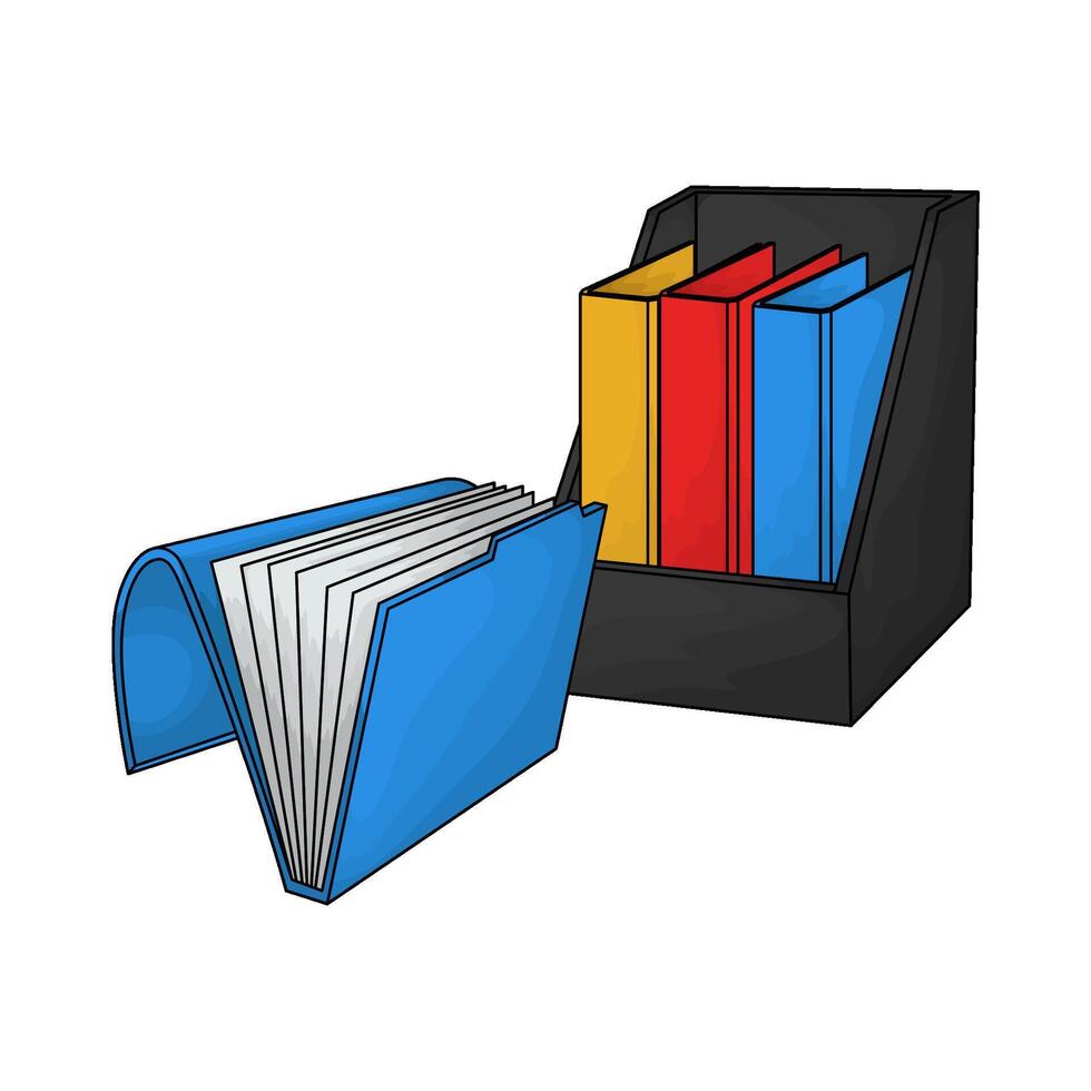 Folder are neatly arranged vector