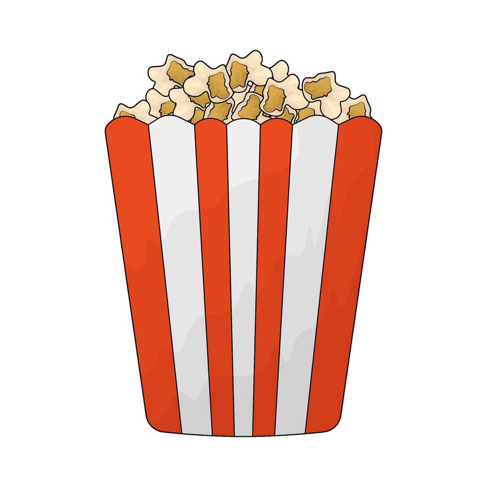 Cinema popcorn illustration vector