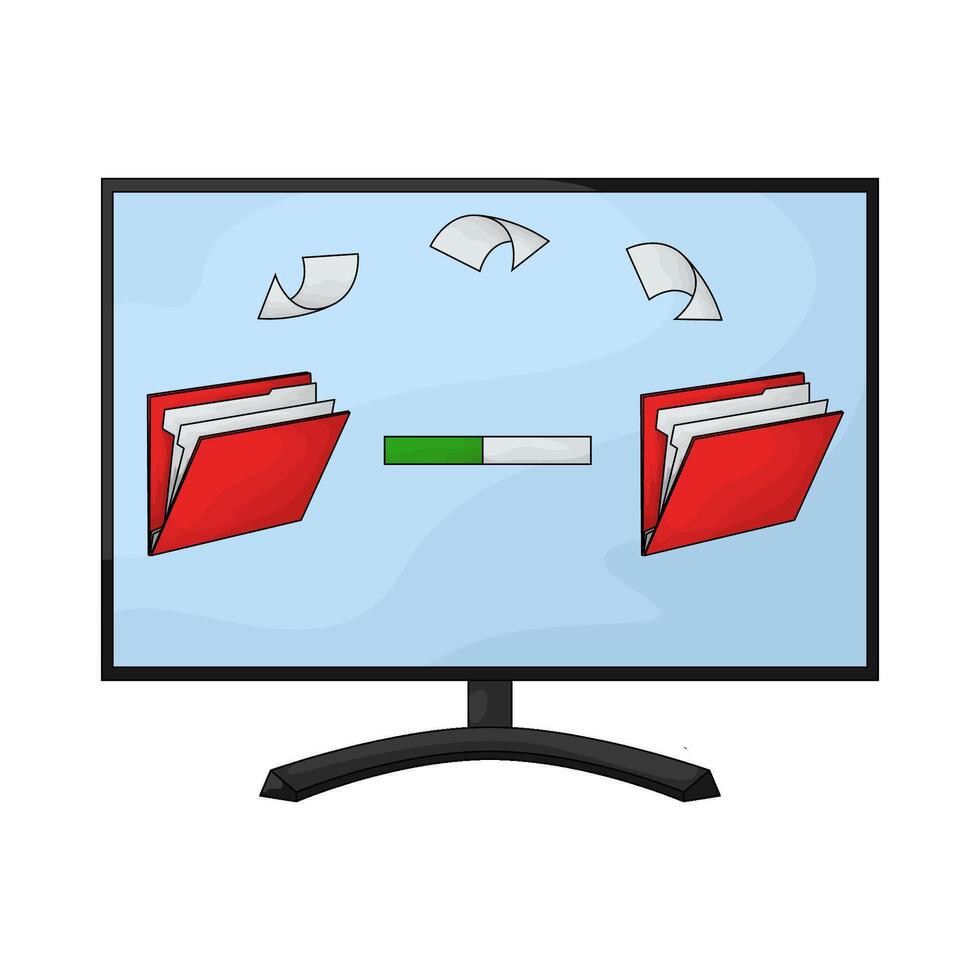 folder uploading process vector