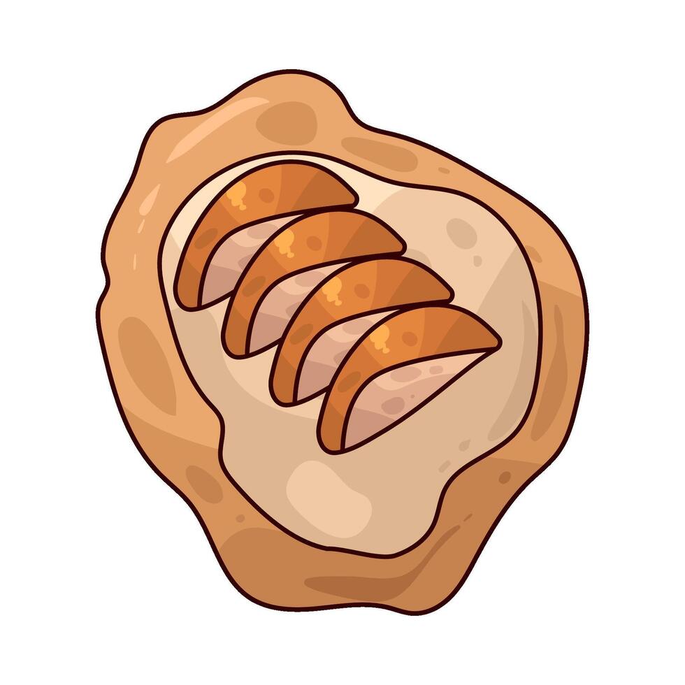 grilled chicken pieces vector