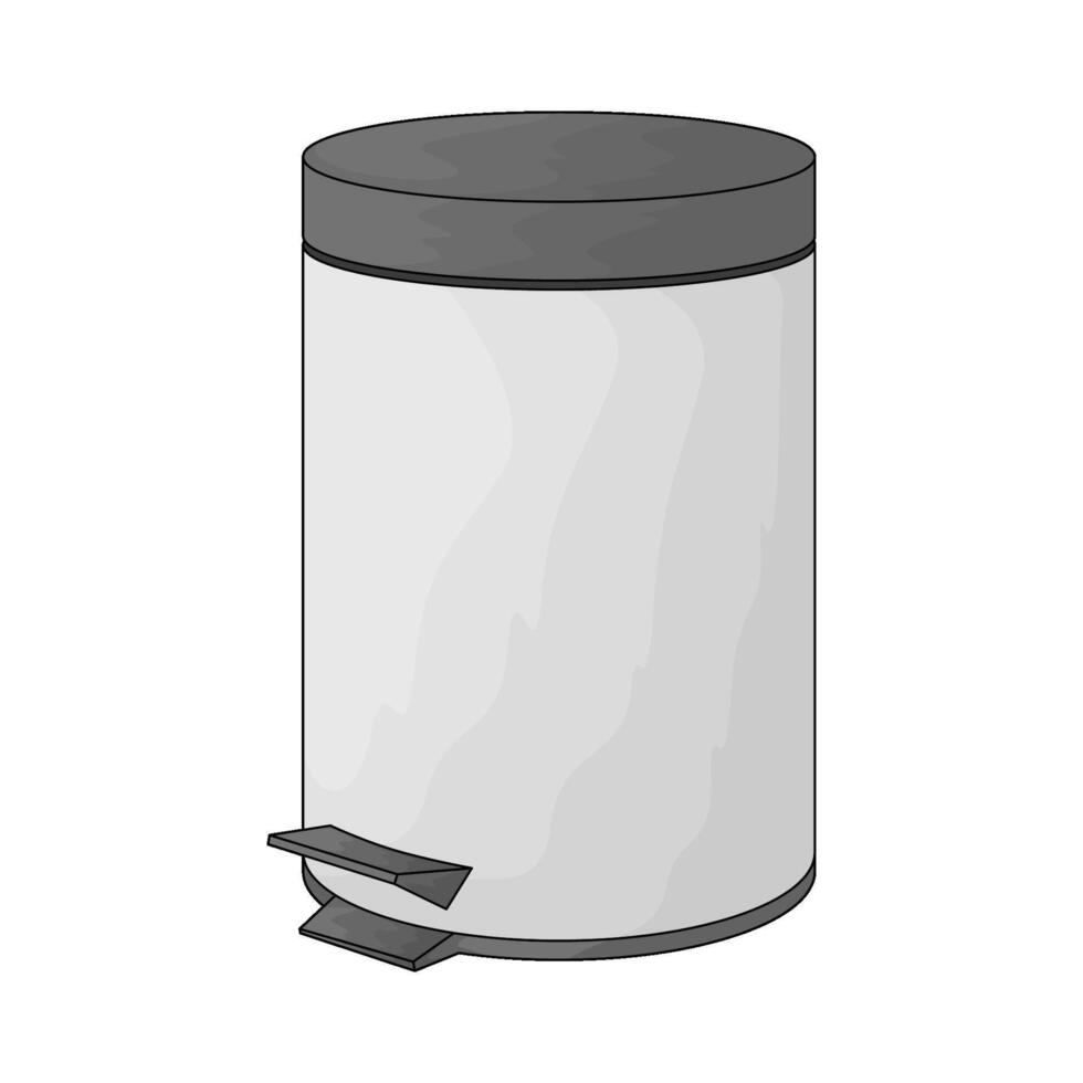 illustration of a trash can vector
