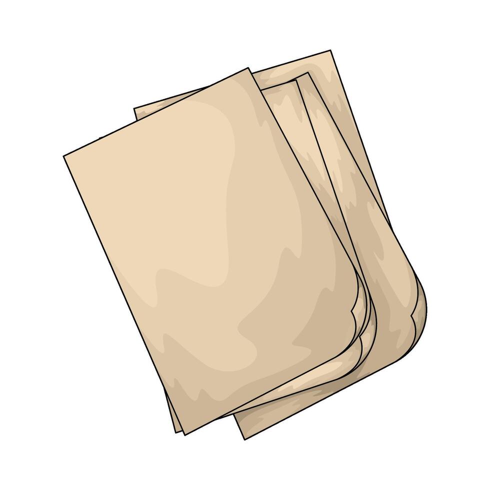illustration of blank paper stack vector