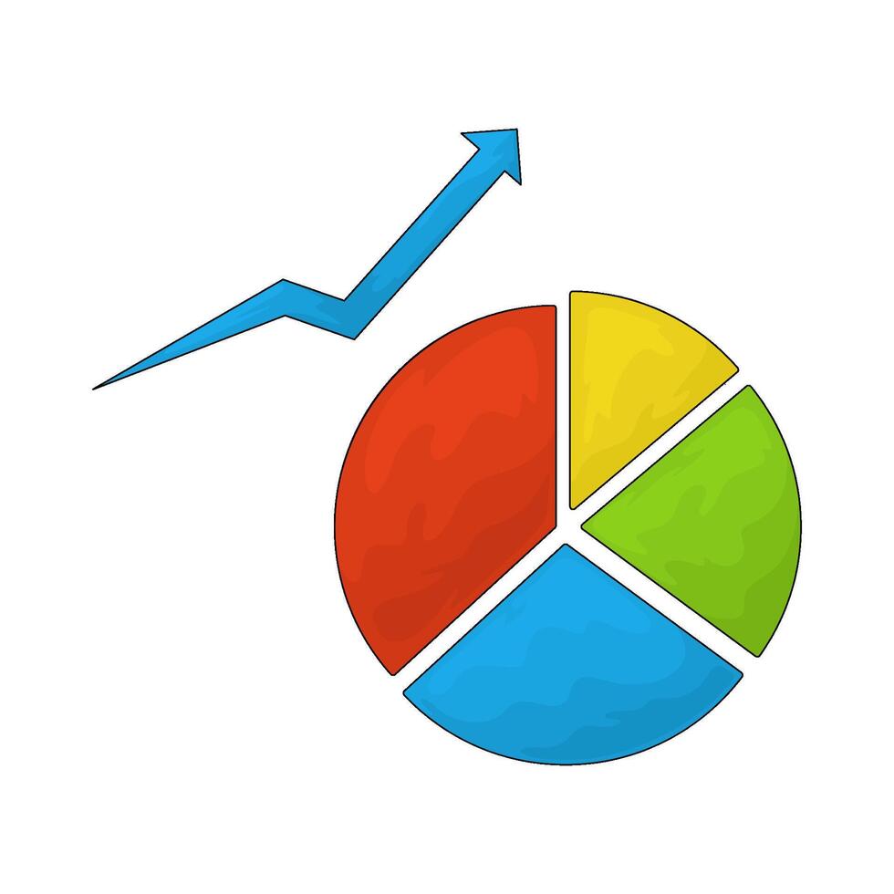 Content Marketing pie chart vector