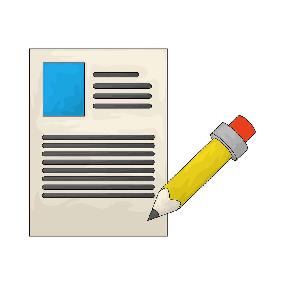 writing content illustration vector