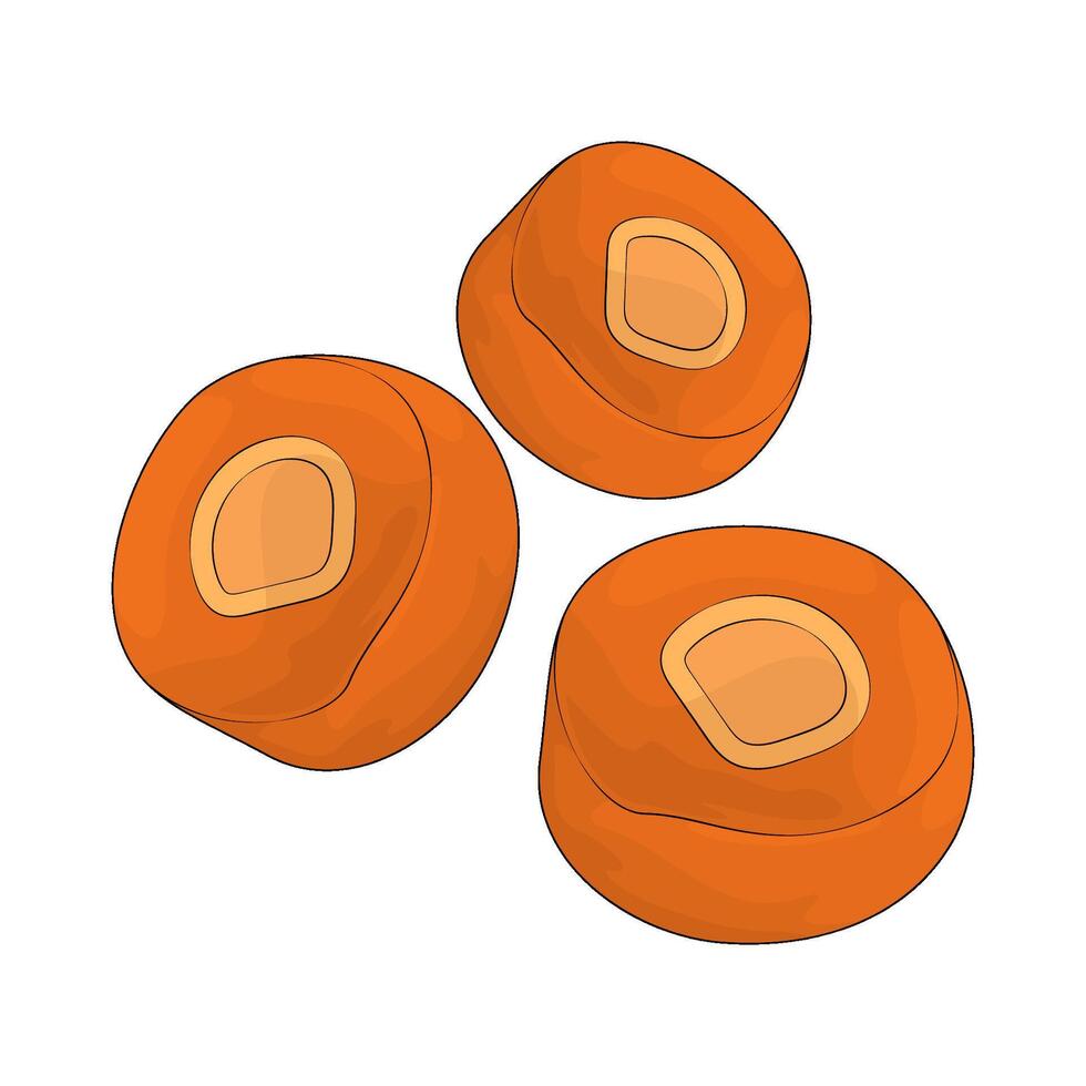 illustration of a carrot slices vector