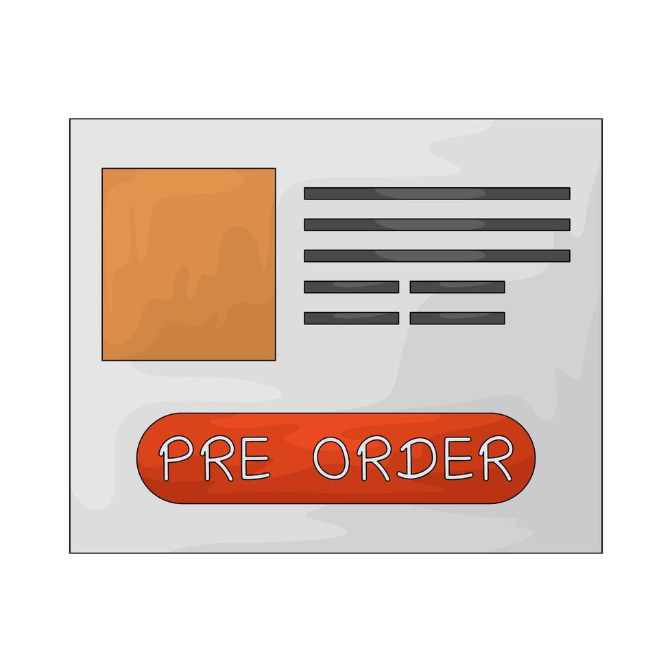 illustration of pre order vector