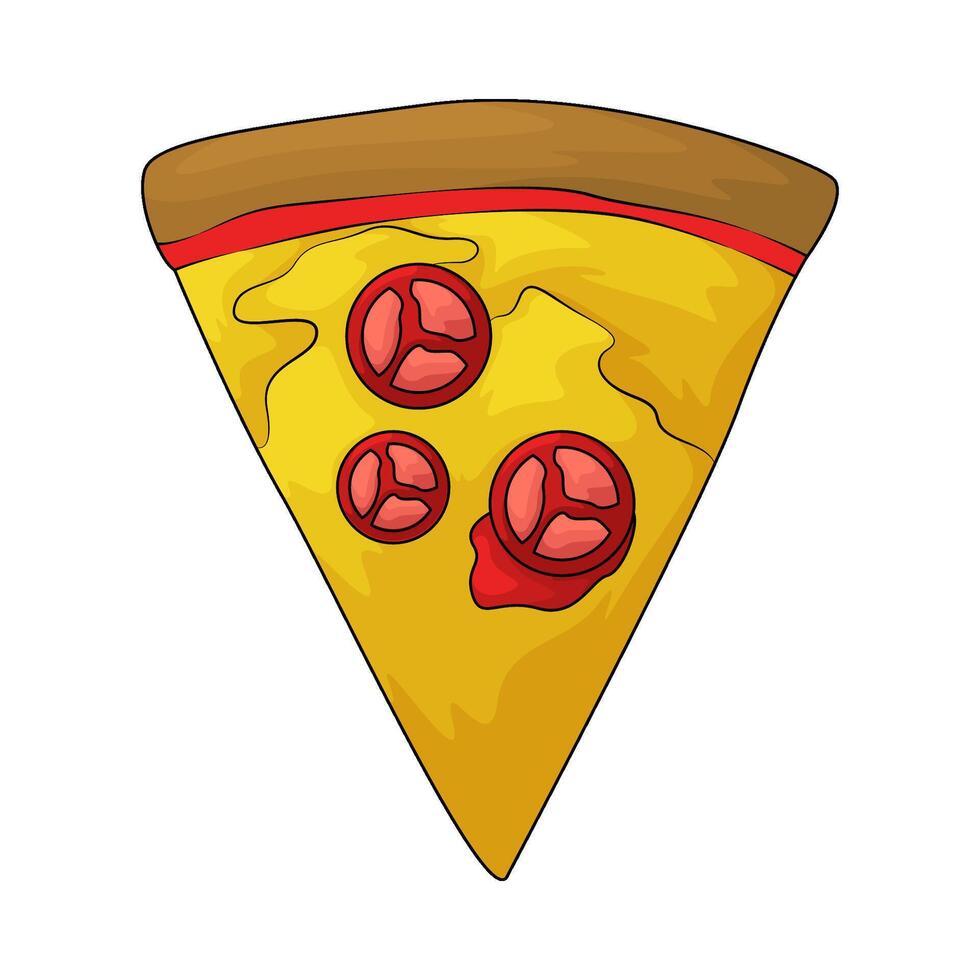 delicious pizza slices vector