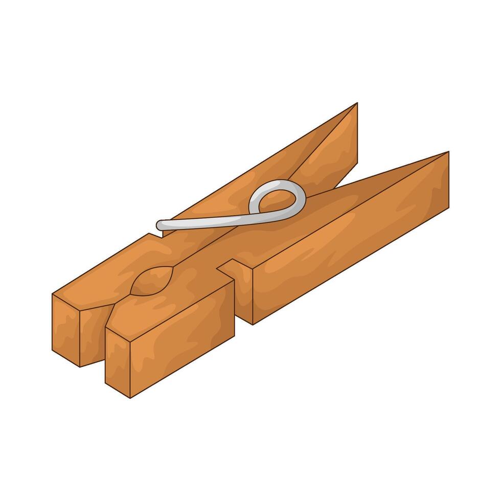 Laundry clothes pin vector