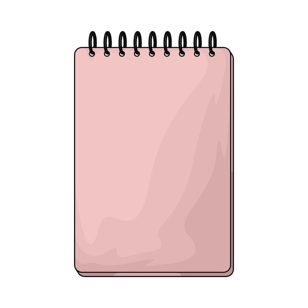 blank pink notepaper vector