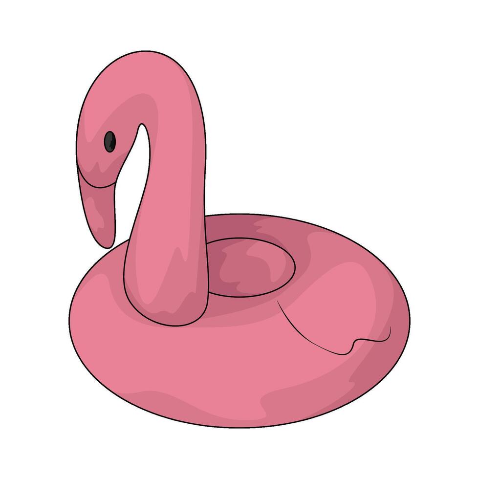 Summer swan float vector