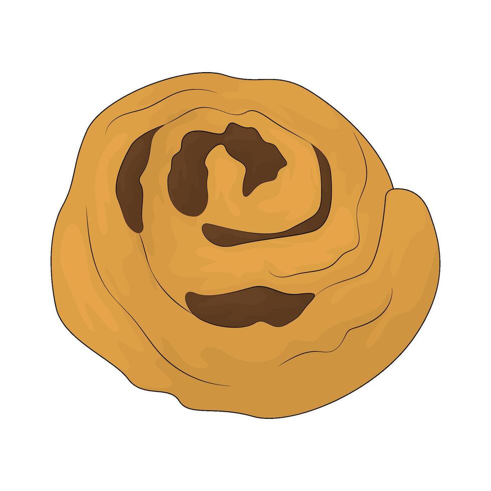 cinnamon bread illustration vector