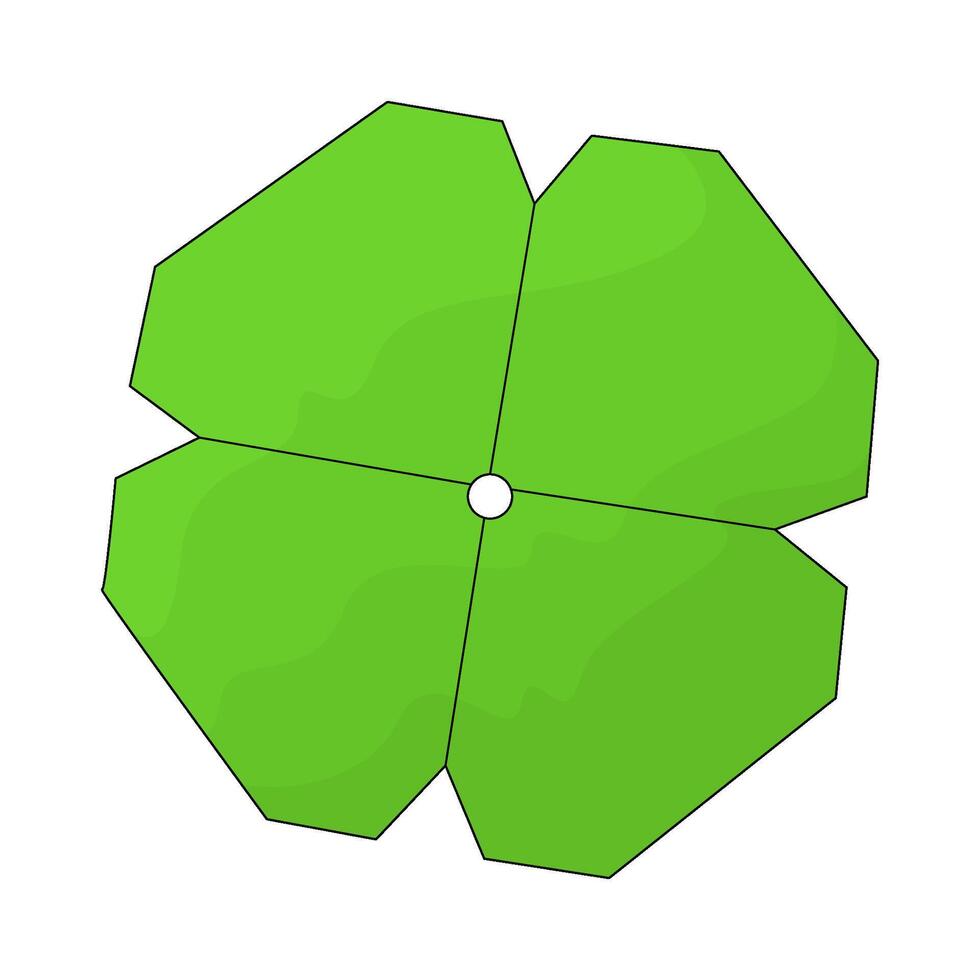Origami clover illustration vector