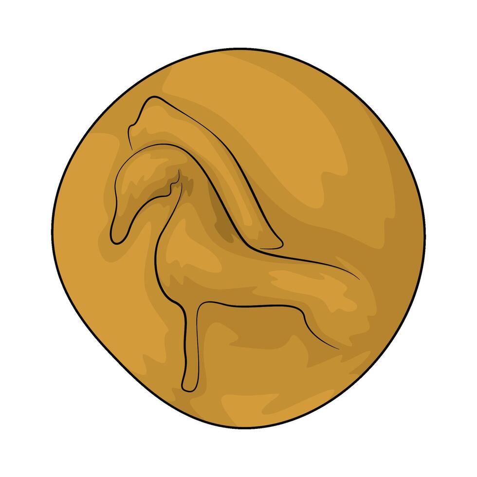 old coins illustration vector