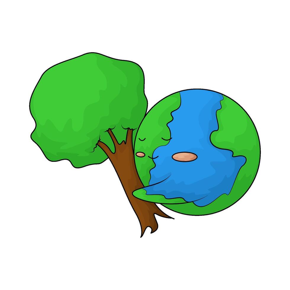 Earth Day with tree vector