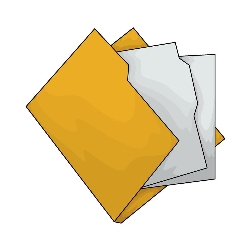 empty yellow folder illustration vector