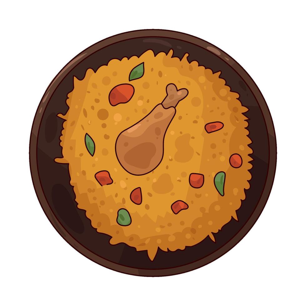 Chicken Biryani illustration vector