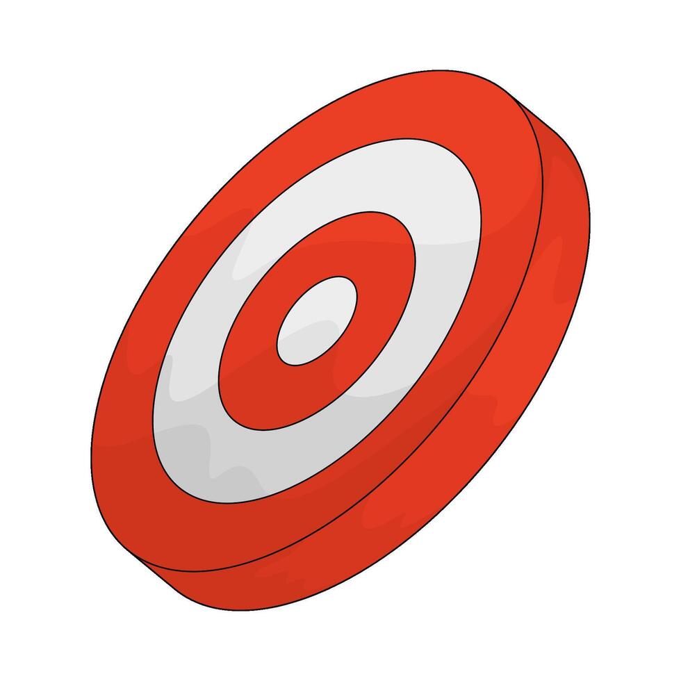 illustration of a dart board vector
