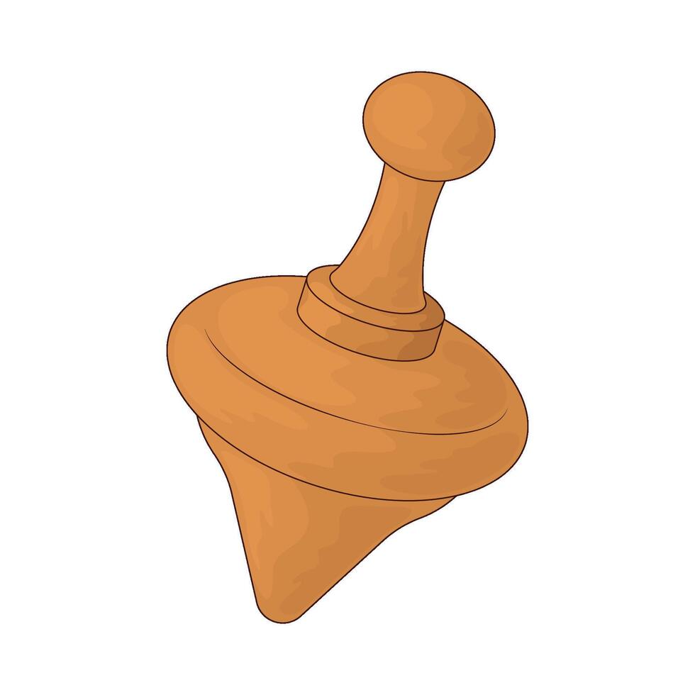 kids toys spinning top vector