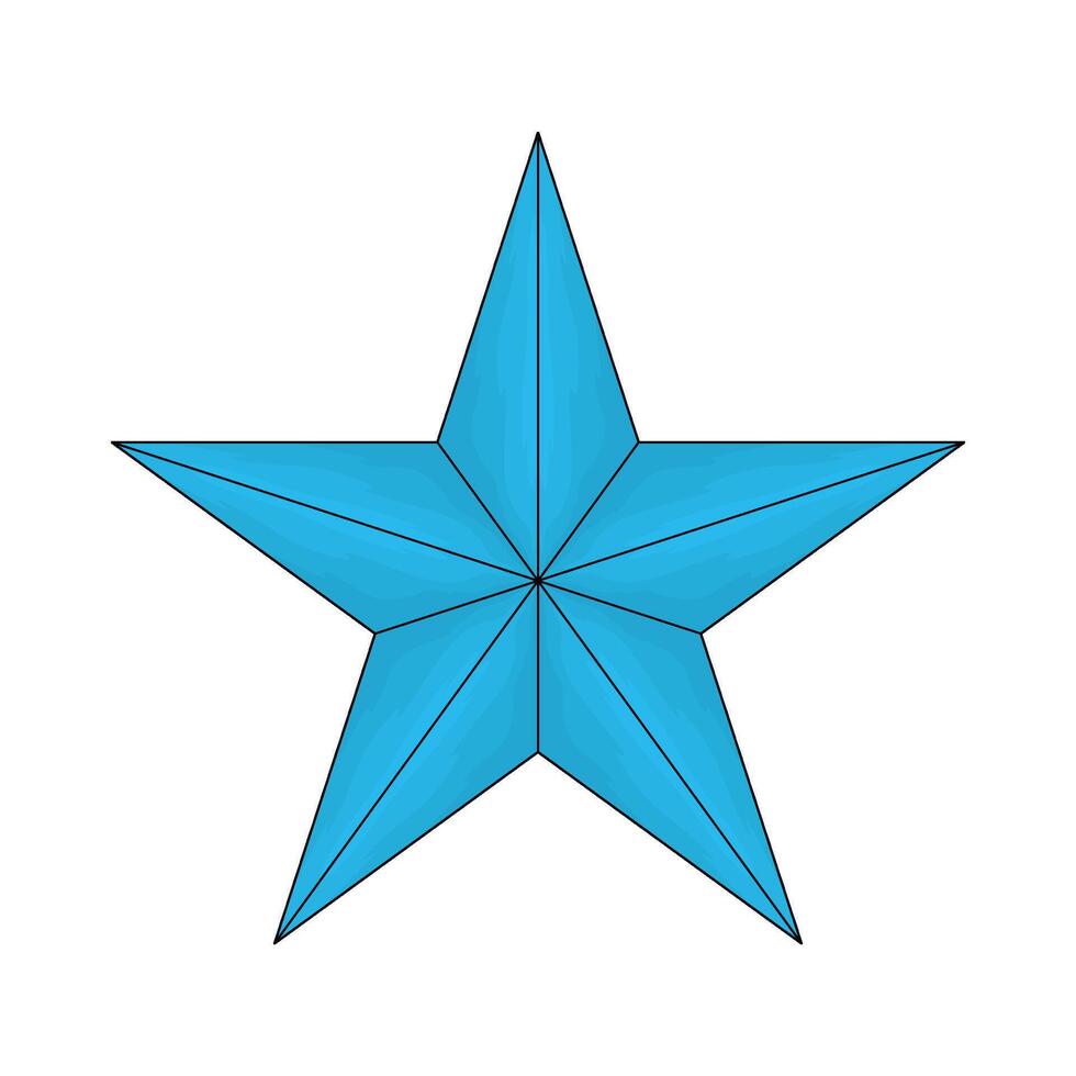 Origami star illustration vector
