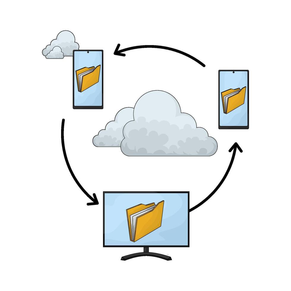 illustration of Data Backups vector