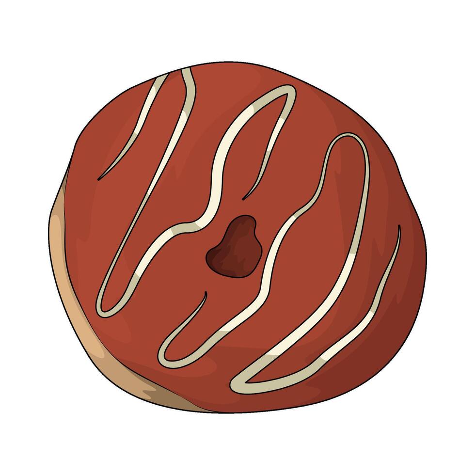 Party chocolate donut vector