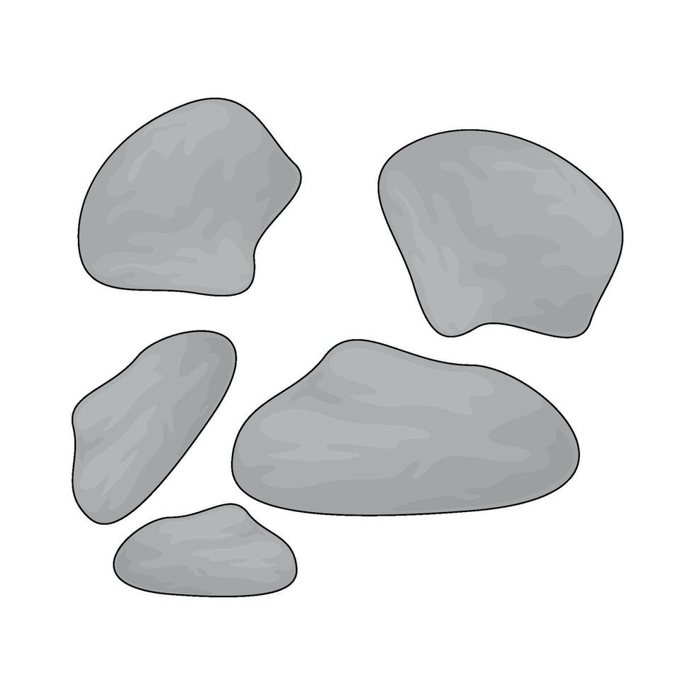 Construction rocks illustration vector