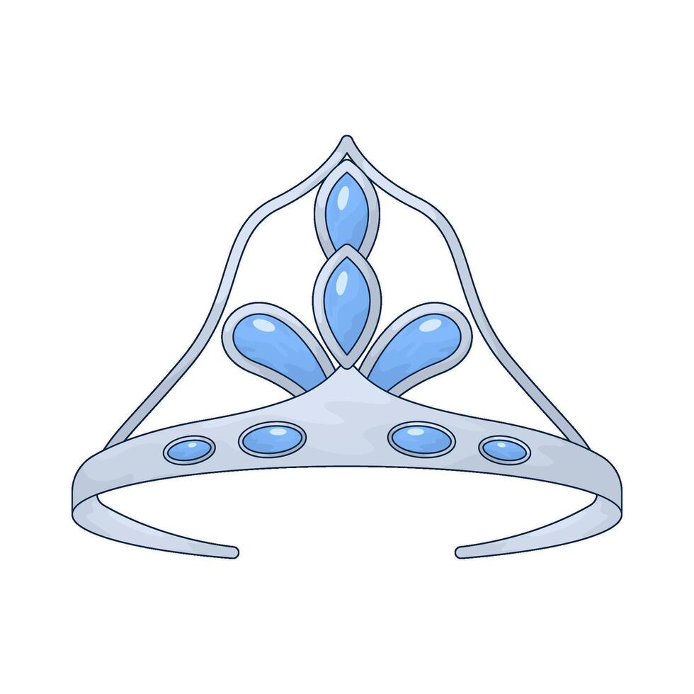 Medieval tiara illustration vector
