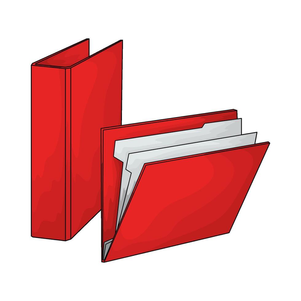 Open folders illustration vector