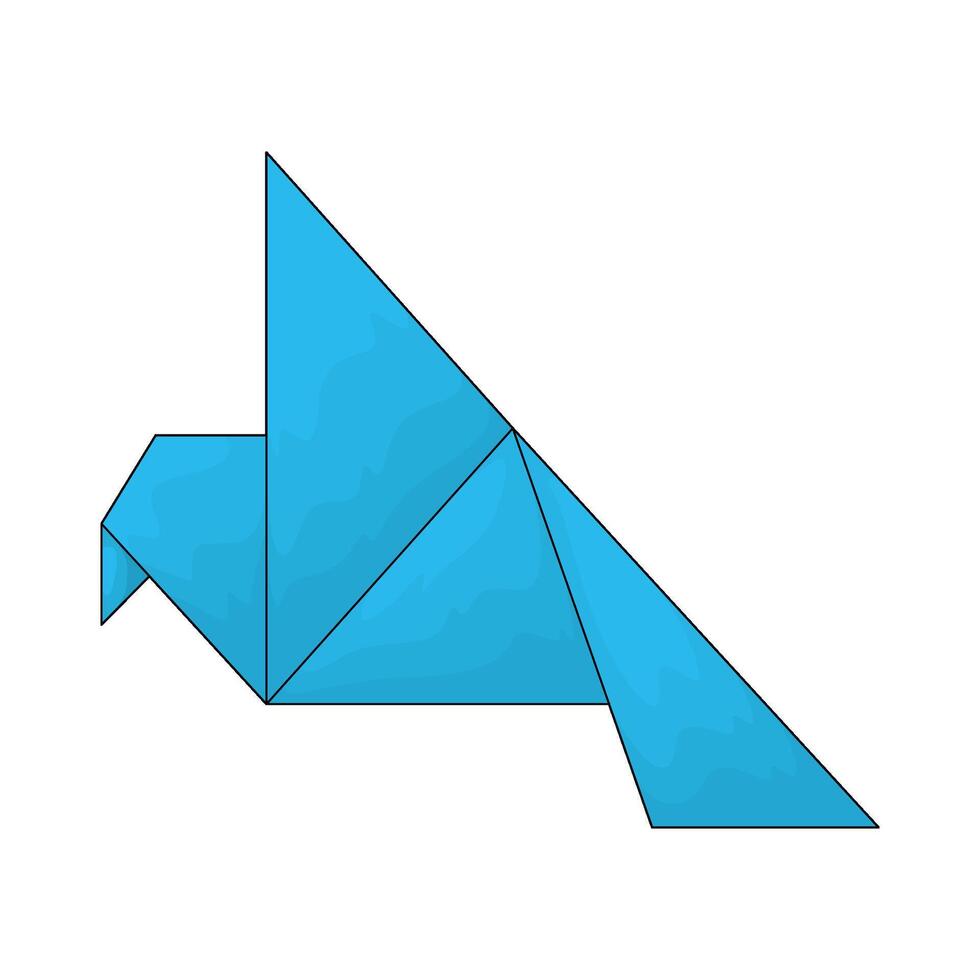 Origami bird illustration vector