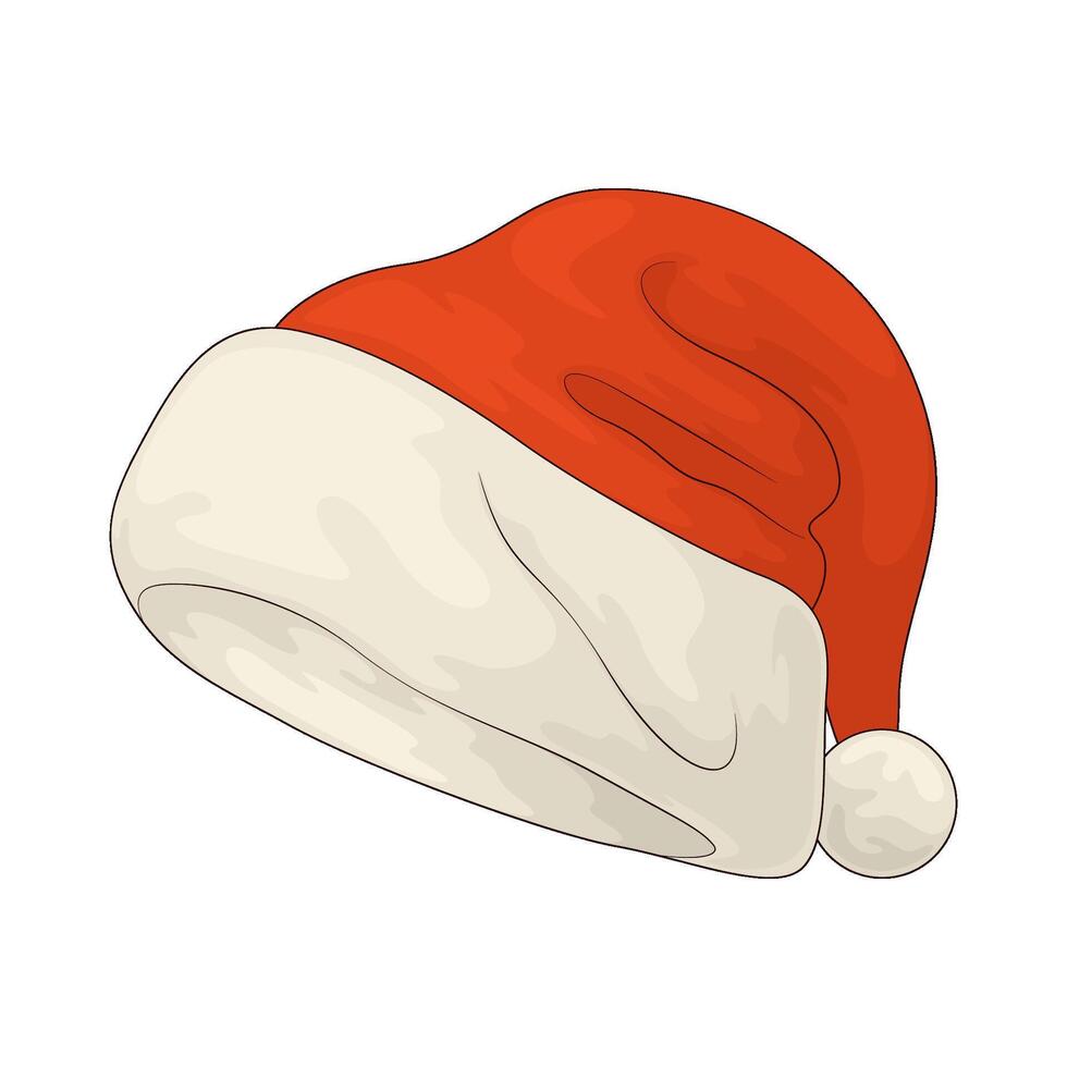Winter santa hat vector