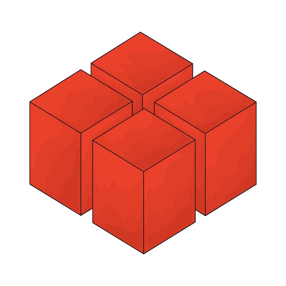 illustration of red blocks vector
