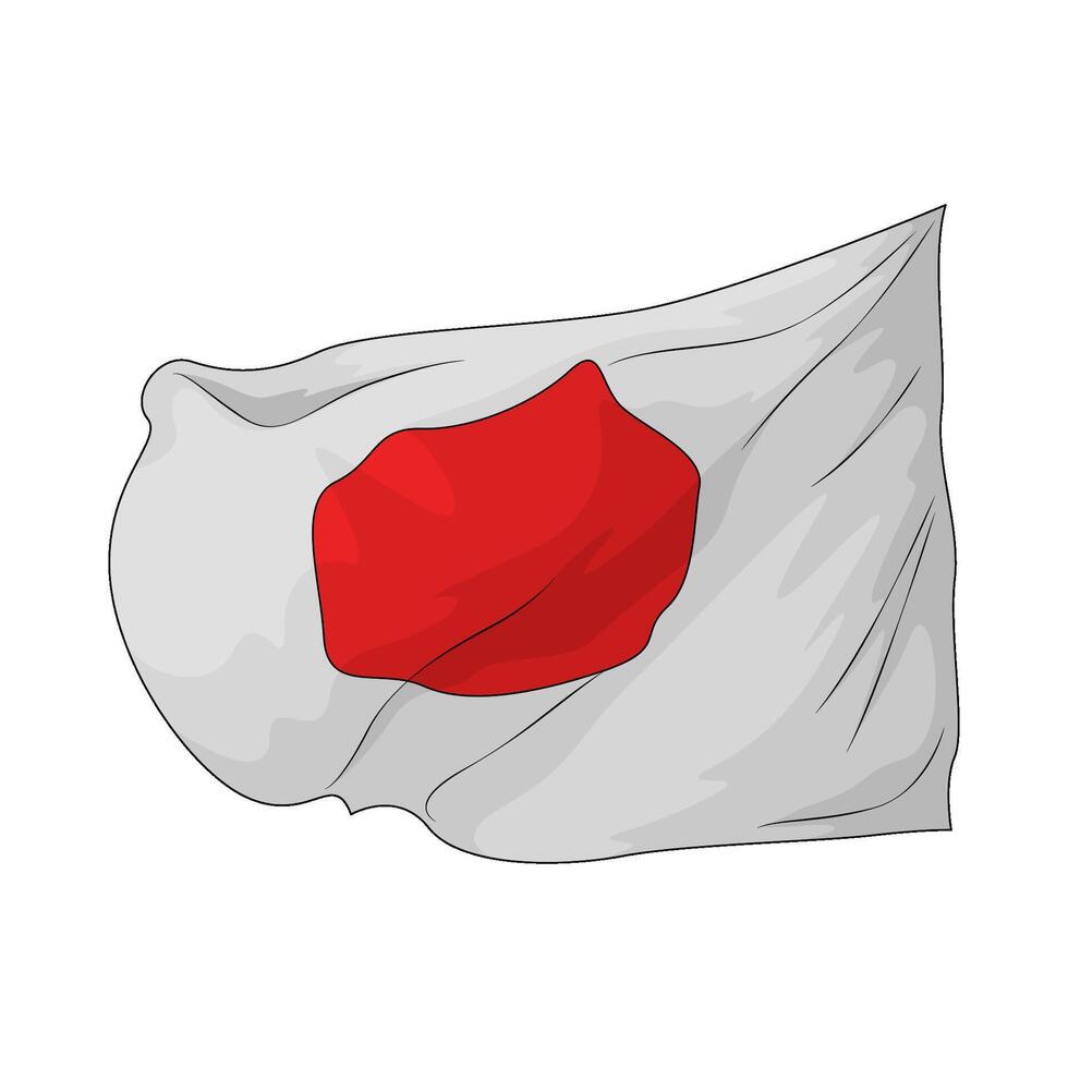 Japan flags illustration vector