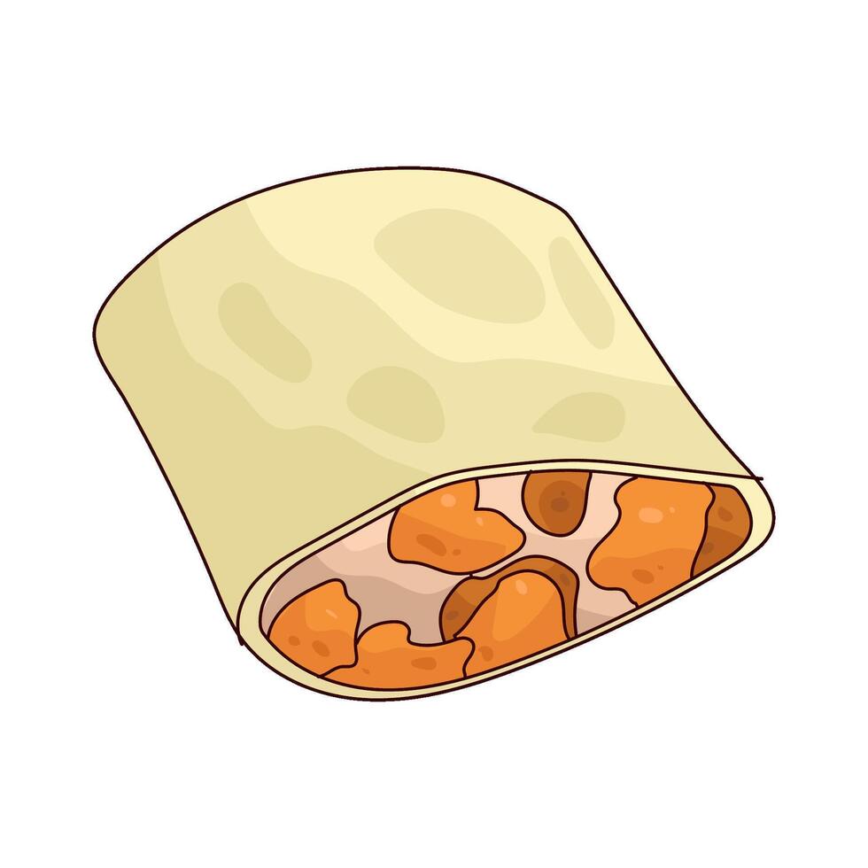 Chicken Wrap illustration vector
