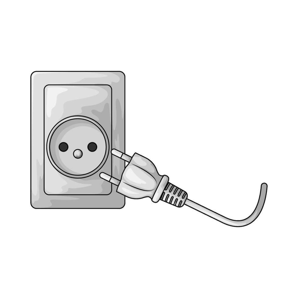 plug and wall socket vector