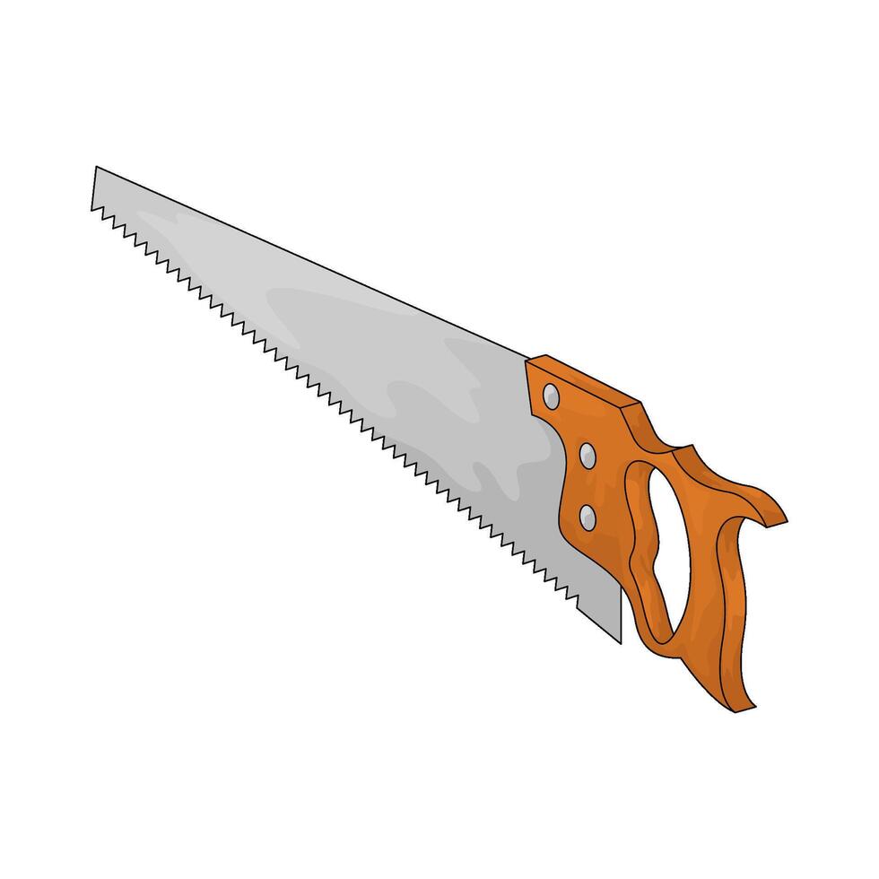 construction handsaw illustrations vector
