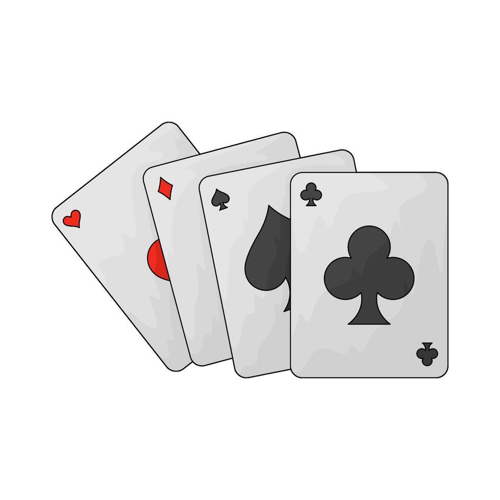 Game playing cards illustration vector