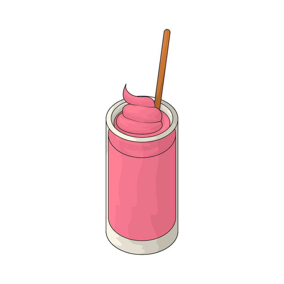 strawberry smoothies illustration vector