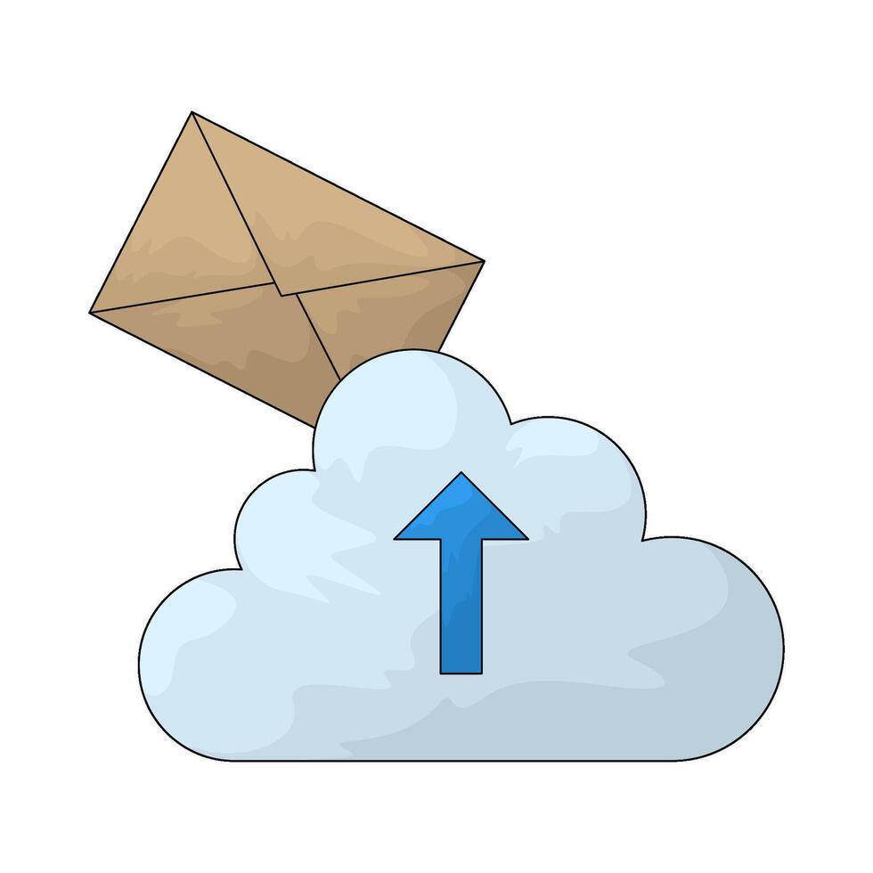 upload message illustration vector