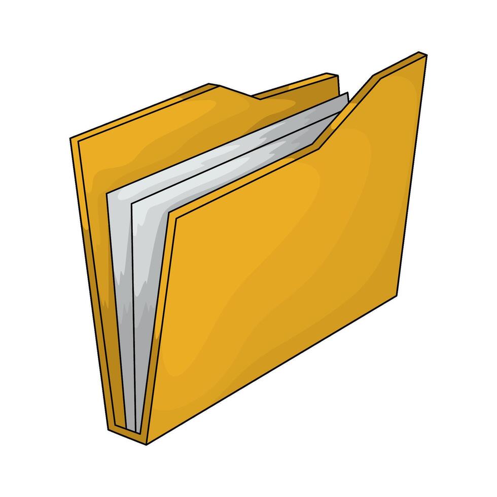 illustration of empty yellow folders vector
