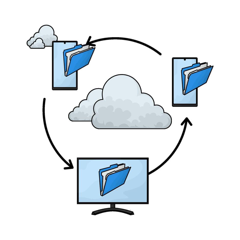 folder backup illustration vector