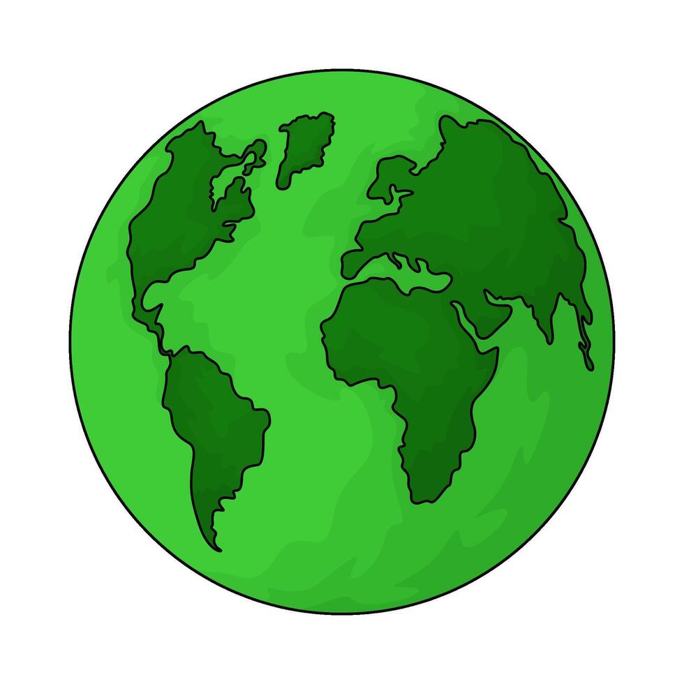 illustration of a green earth vector