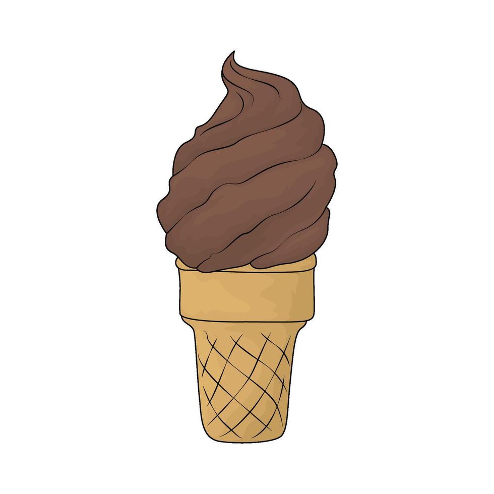 delicious chocolate ice cream vector