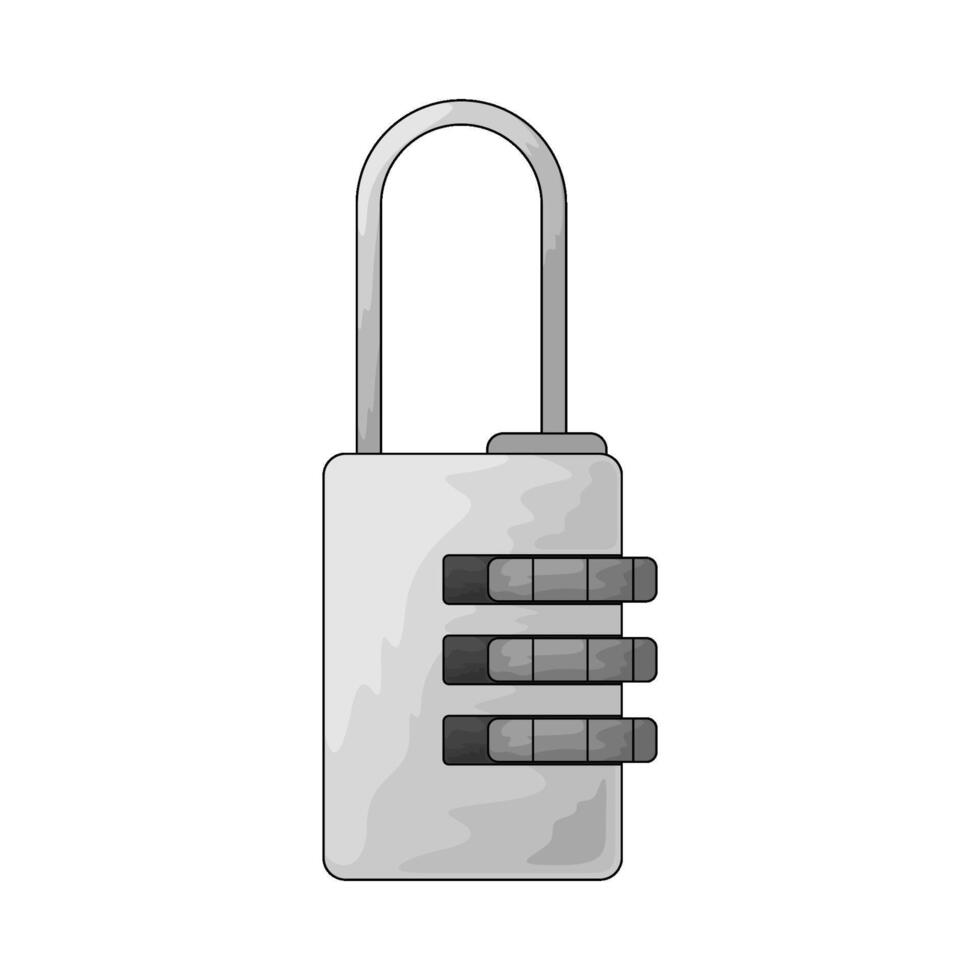 Safety padlock illustrations vector