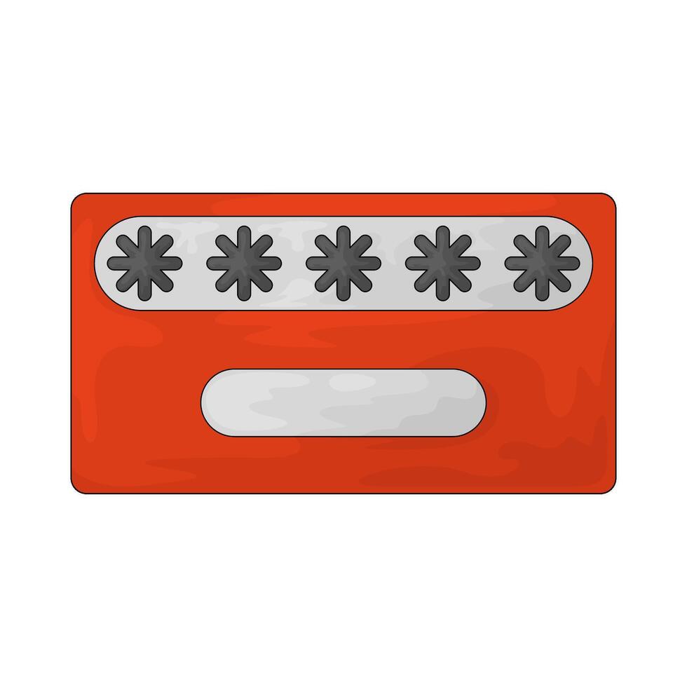 safety password illustration vector
