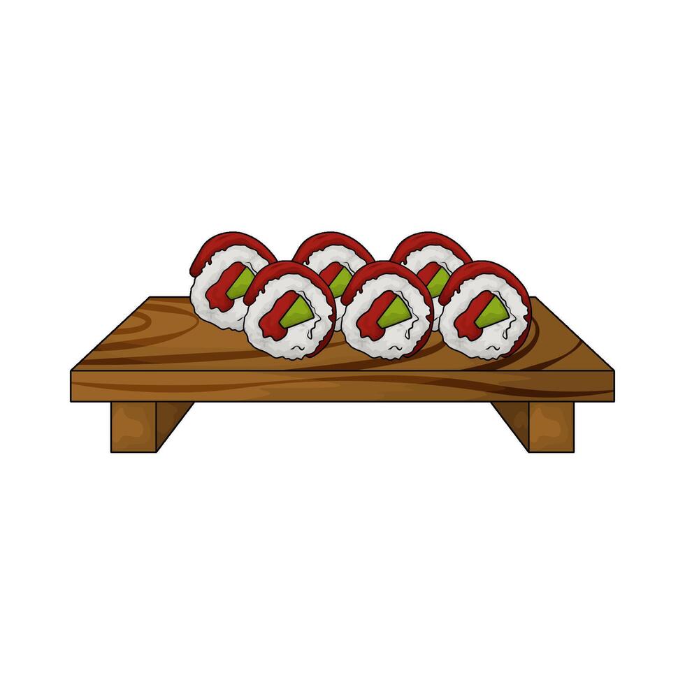 best tuna sushi roll vector