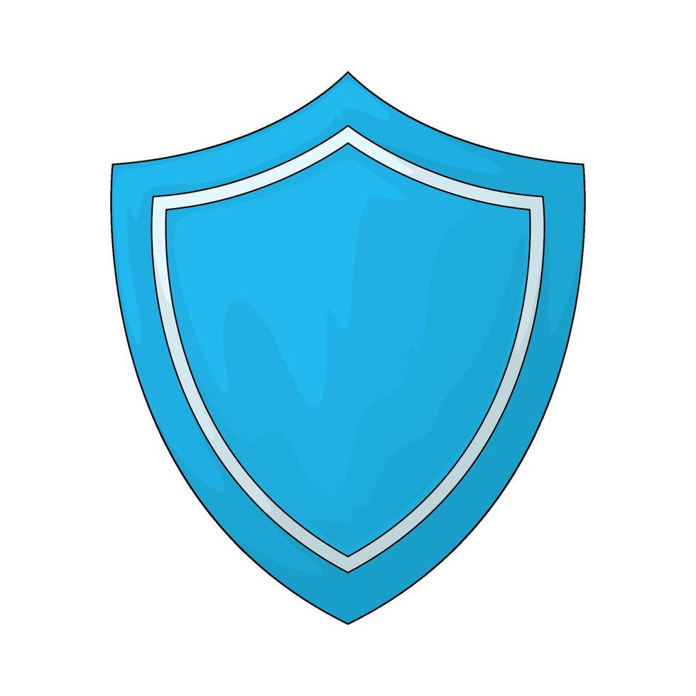 illustration of a blue shield vector
