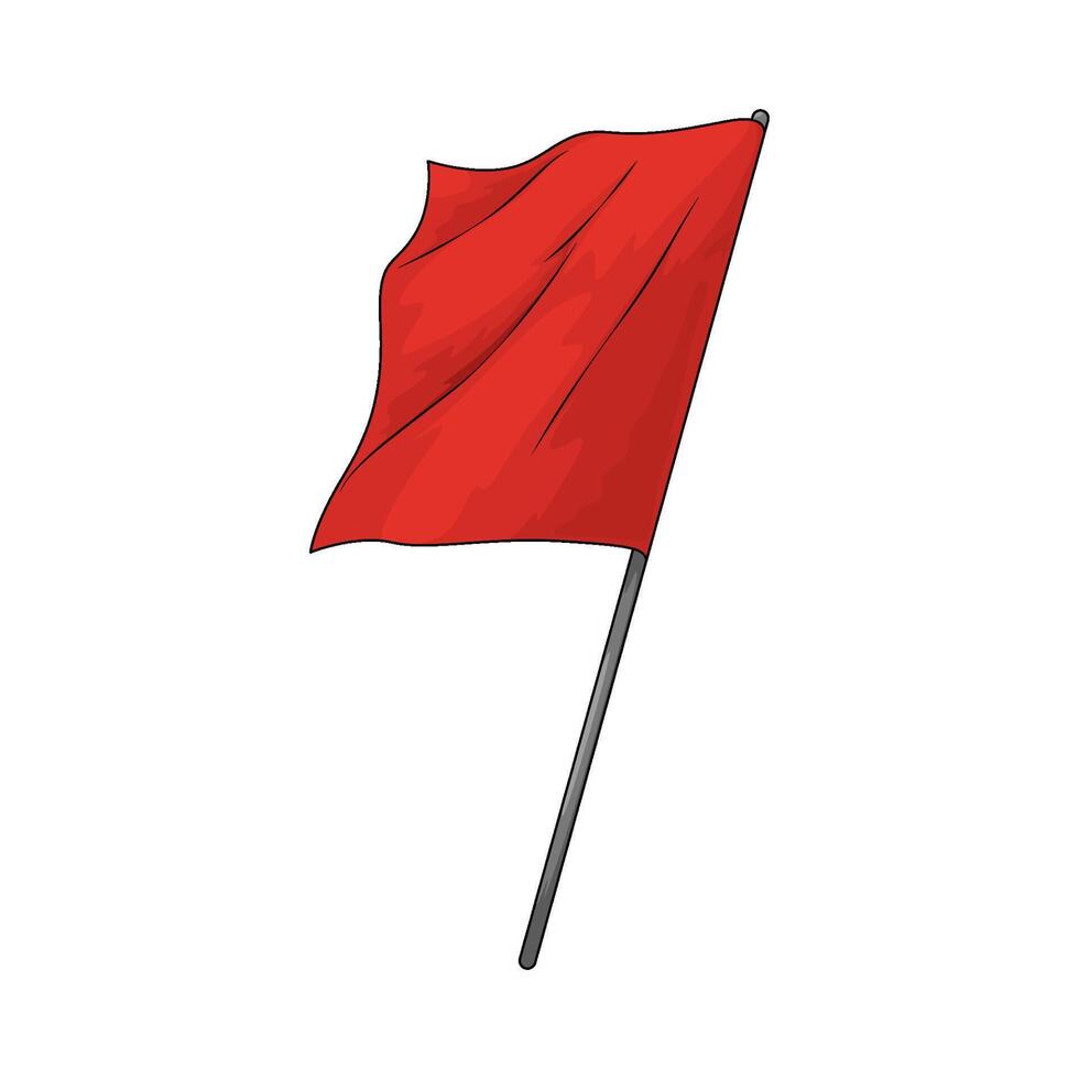 Safety red flag vector