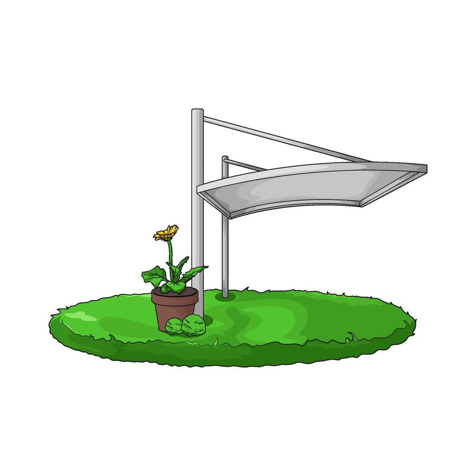 illustration of Outdoor Pop Up Canopy tent vector