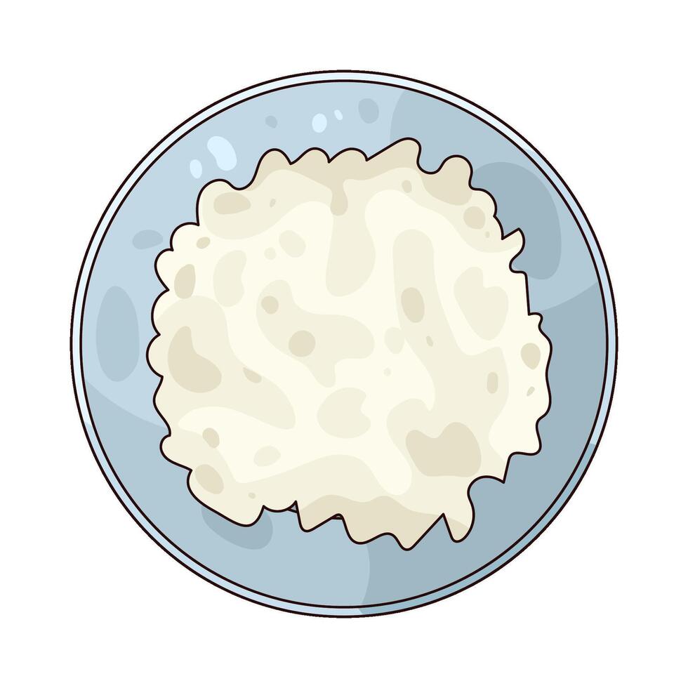 rice bowl illustration vector