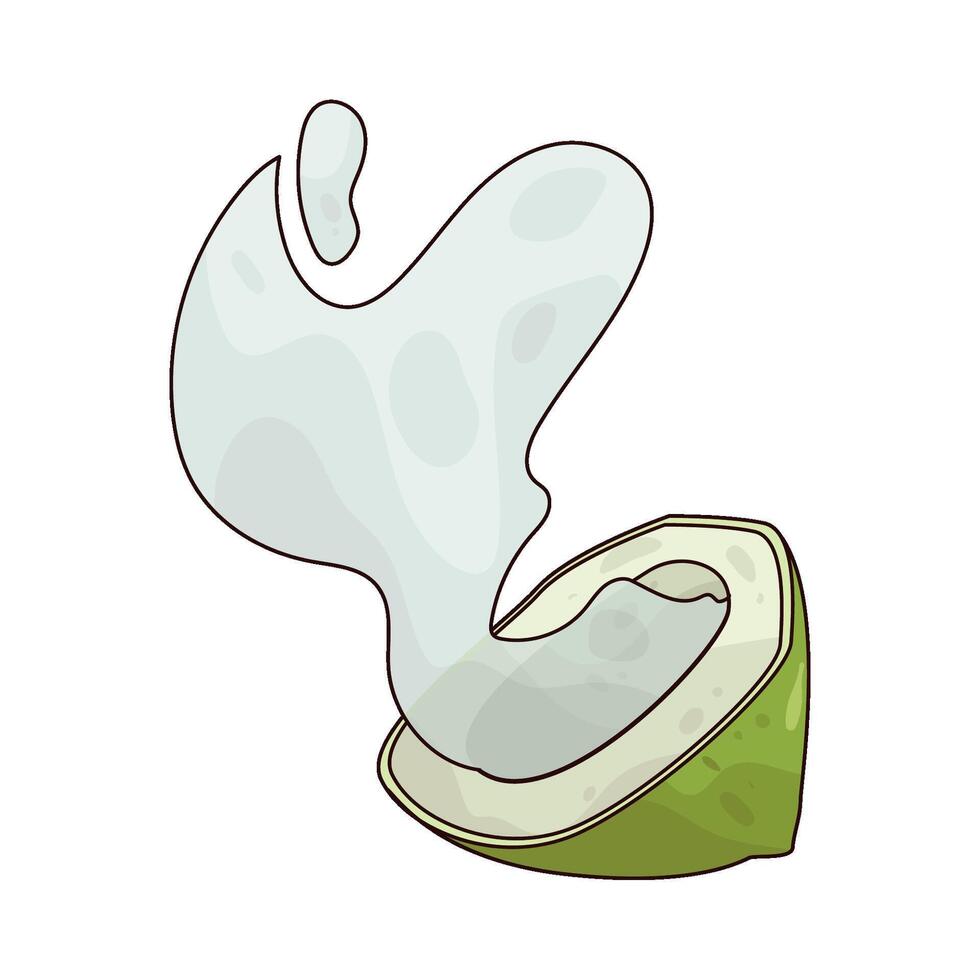 fresh coconut drink vector